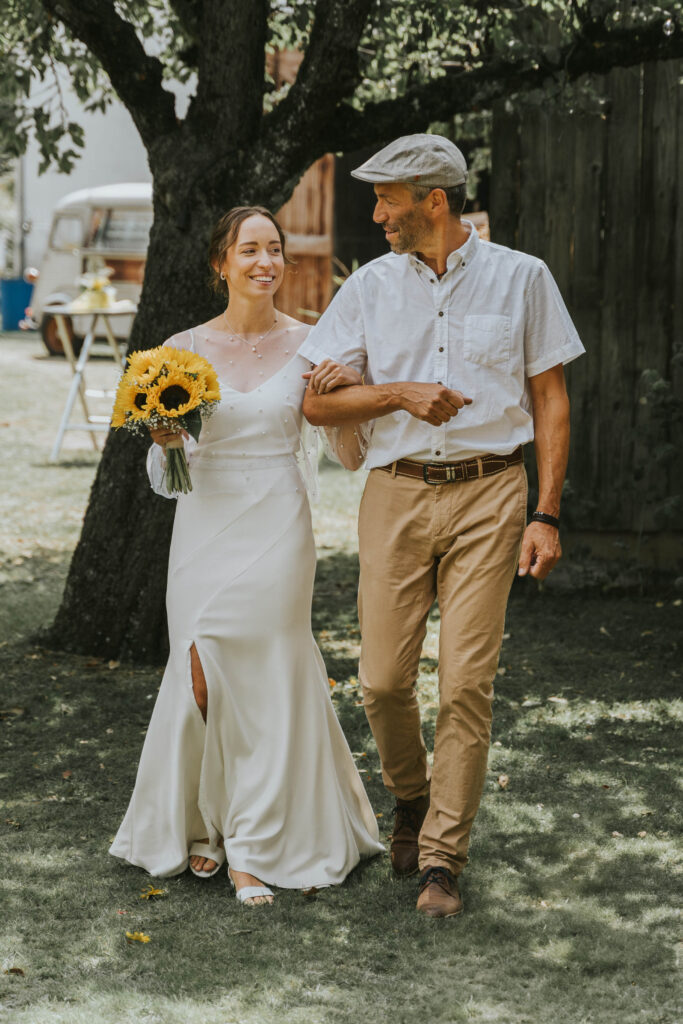 Braut mit brautvater