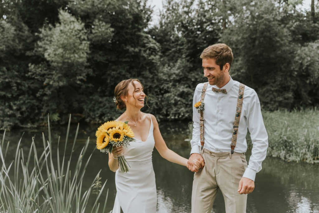 Brautpaar in Bewegung